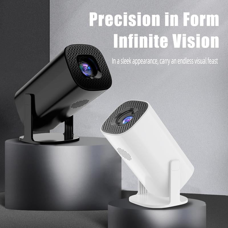 Mini Portable Smart Projector - 4K Native 1080P 720P 200ANSI Full HD, Android 11, Wifi 6, BT 5.0, Auto Horizontal & Keystone Correction, 180° Rotatable, Compatible with Phones/Tvs/Laptops, Perfect for Outdoor Cinema