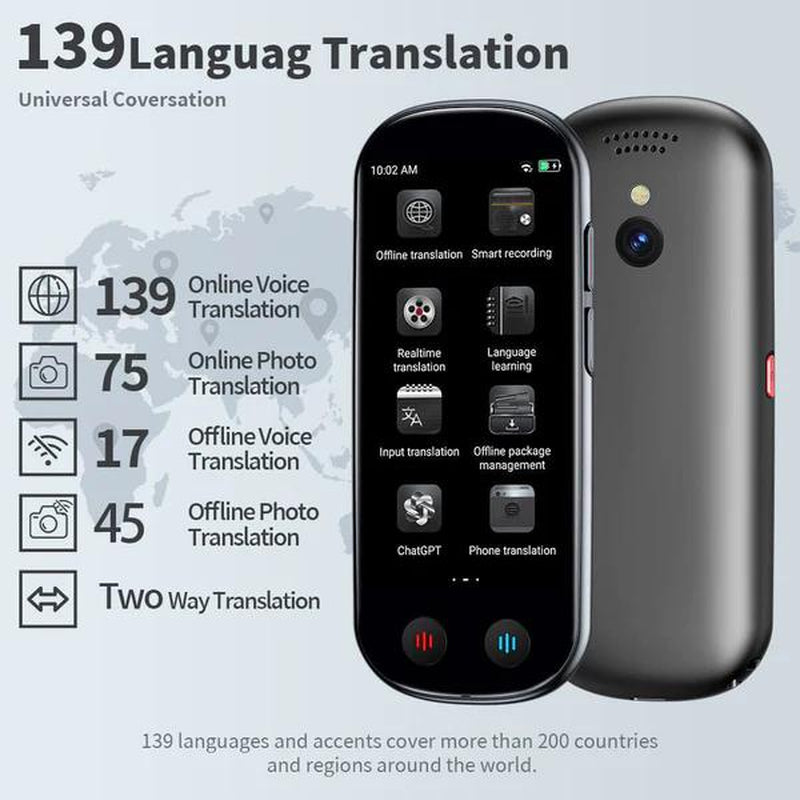 VORMOR Z9 New Arrival Language Translator Device, Portable Translator Device with 139 Languages & 4.1" Touch Screen, Smart Voice Photo Translator Real Time, Offline Online Translation for Business Learning Travel