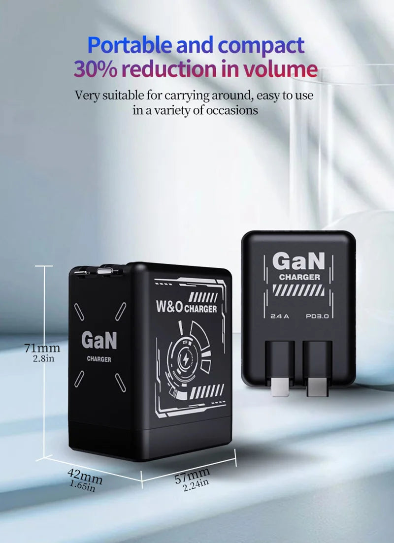 Xiaomi GaN120W Ultra Fast Charger With Retractable Type-C Lightning Cable Fast Charging Adapter For iPhone16 iPad Samsung Huawei