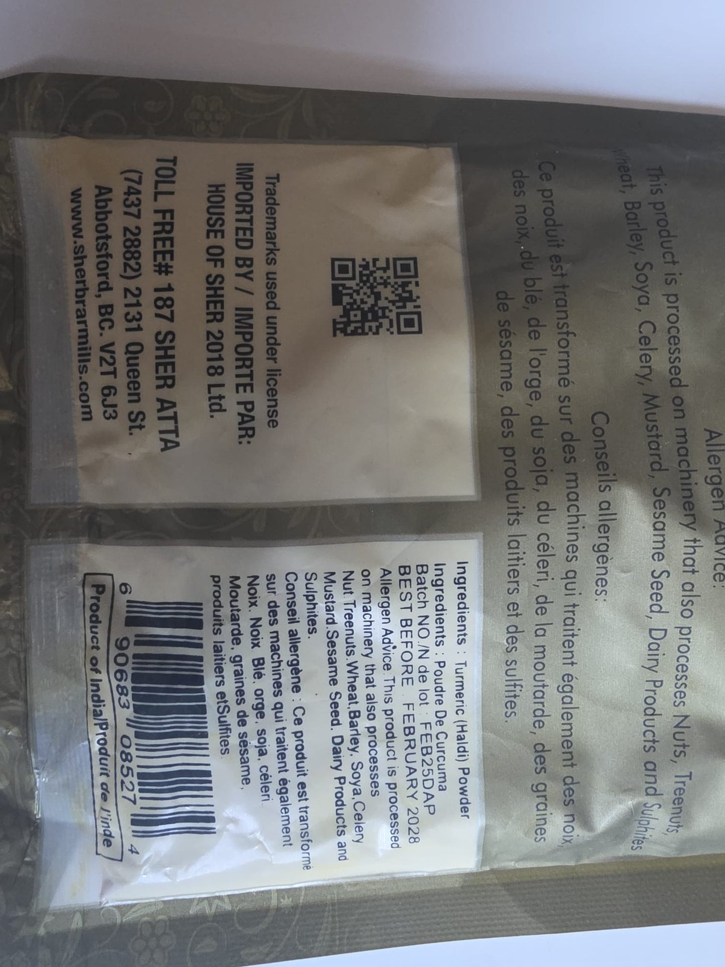 Poudre de curcuma SHER (HALDI) - 200 g