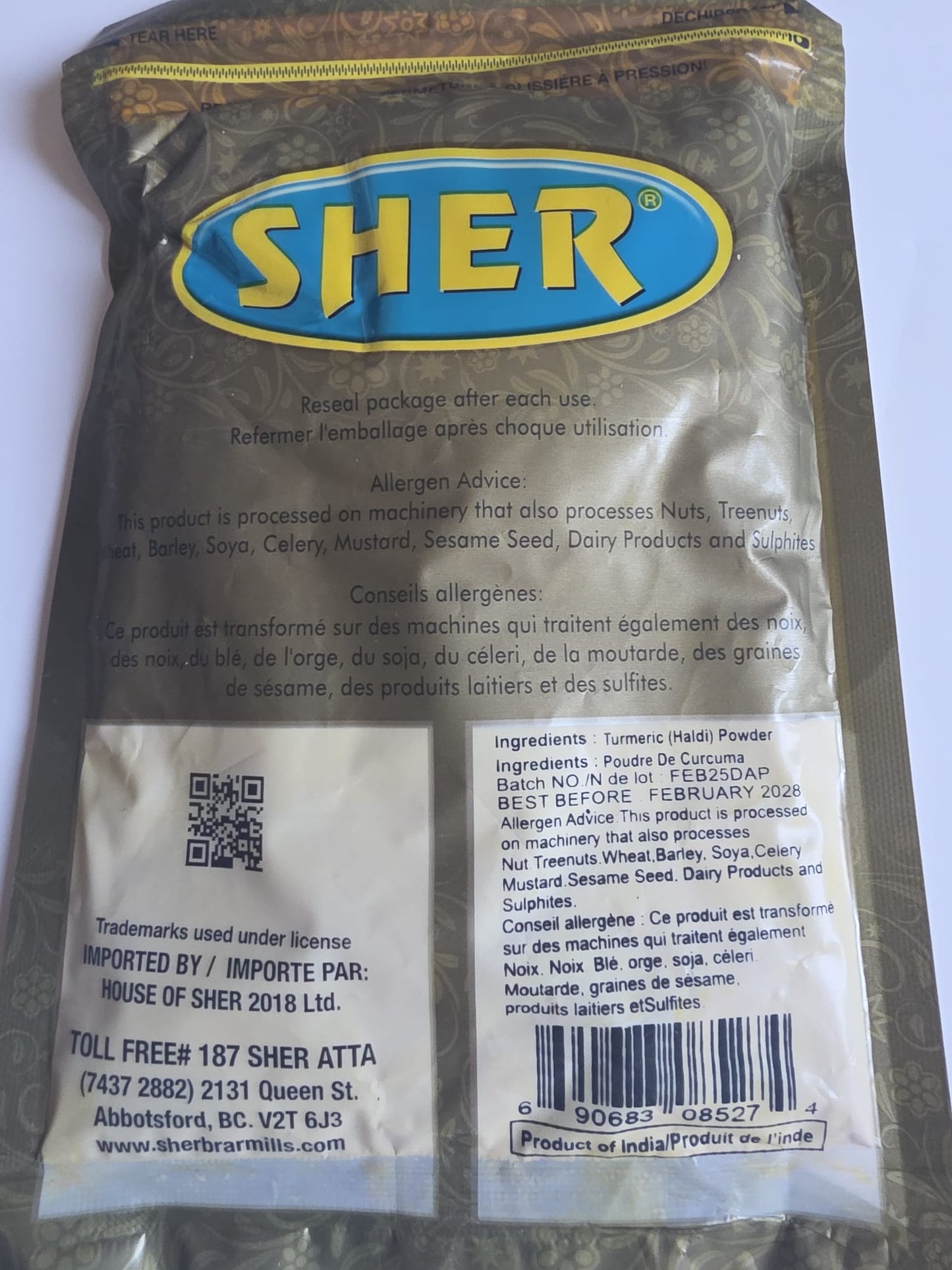 Poudre de curcuma SHER (HALDI) - 200 g