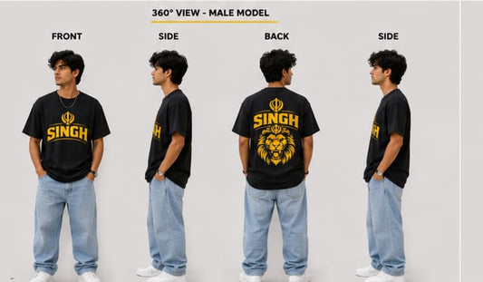 SINGH Premium Punjabi streetwear T-Shirt | Luxury Punjabi Fashion