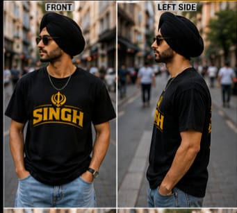 SINGH Premium Punjabi streetwear T-Shirt | Luxury Punjabi Fashion