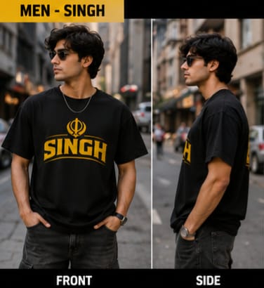 SINGH Premium Punjabi streetwear T-Shirt | Luxury Punjabi Fashion