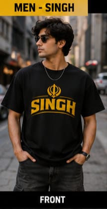 SINGH Premium Punjabi streetwear T-Shirt | Luxury Punjabi Fashion