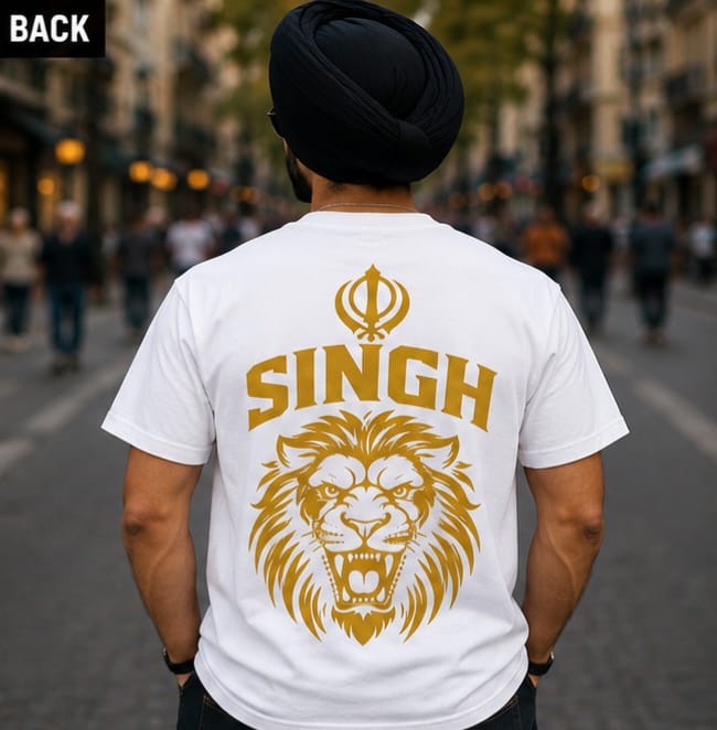 SINGH Premium Punjabi streetwear T-Shirt | Luxury Punjabi Fashion