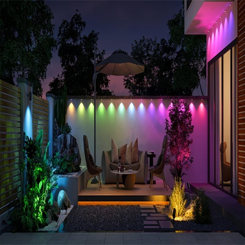 Permanent Outdoor Lights, RGB Outdoor Christmas Lights with LED Lights, Waterproof LED Eaves Lights with DIY Scene Modes for Halloween Decor, Smart APP & Remote Control